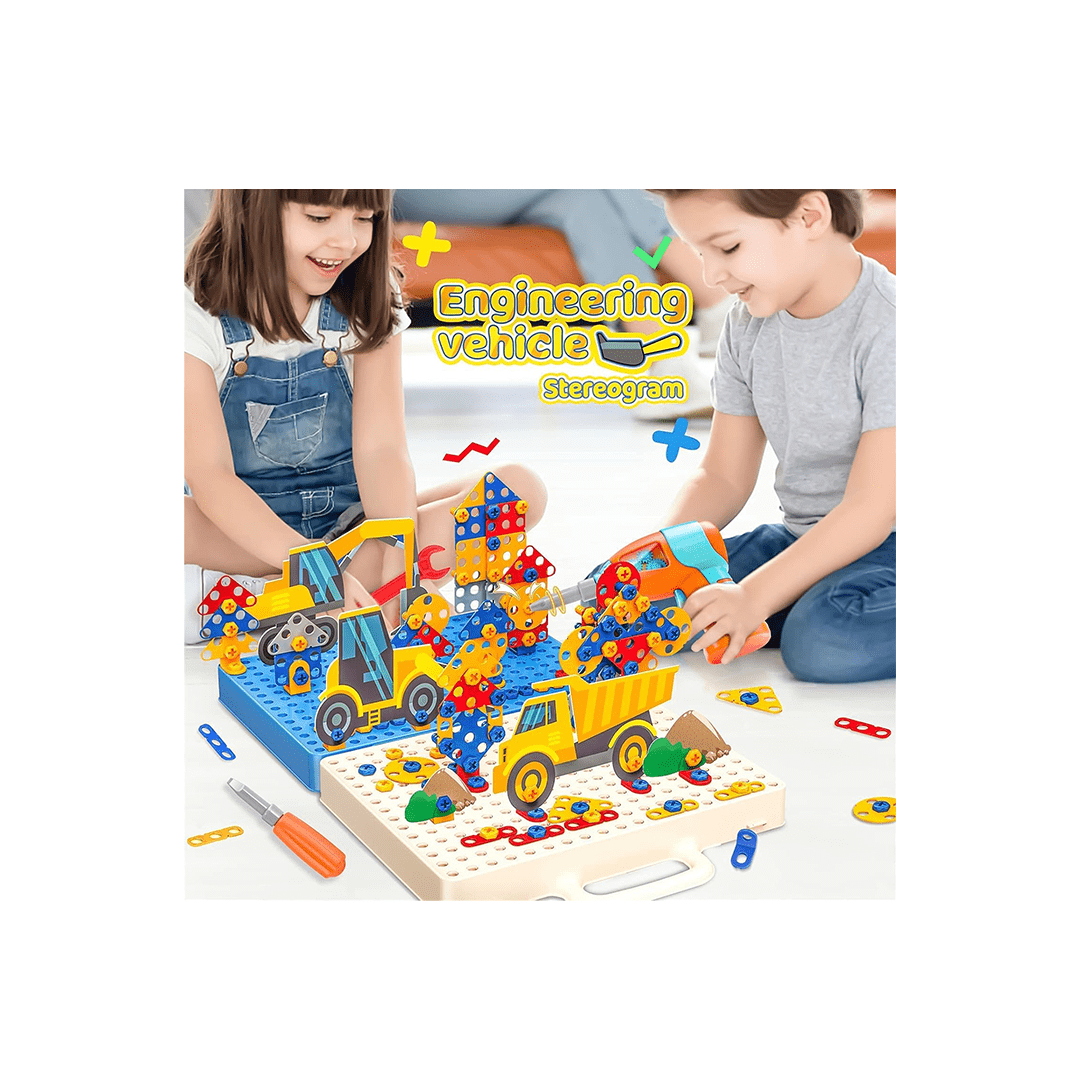 3D Screw Puzzle Adventure Kids Drill Set Building Blocks