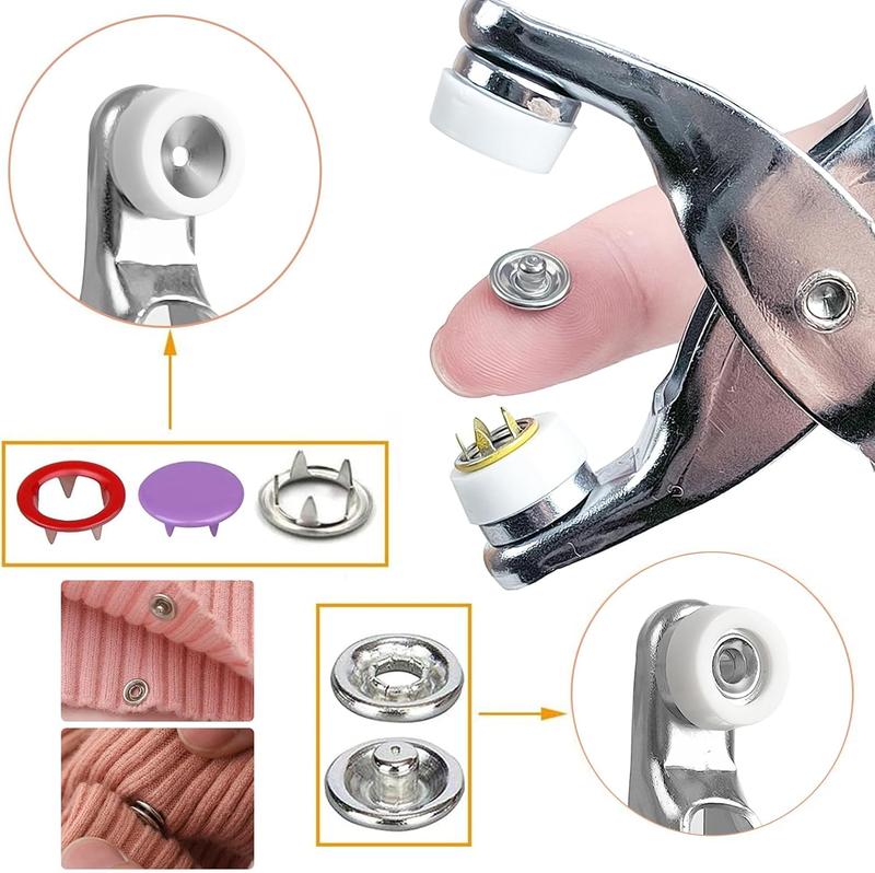 Metal Snaps Buttons with Fastener Pliers