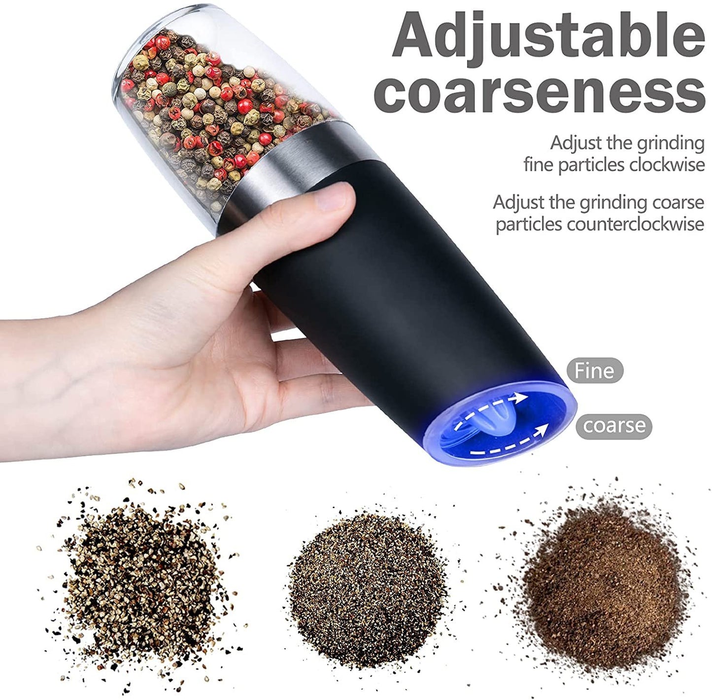 🔥Automatic Electric Gravity Induction Salt & Pepper Grinder