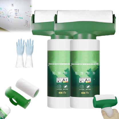 White wall paint with roller