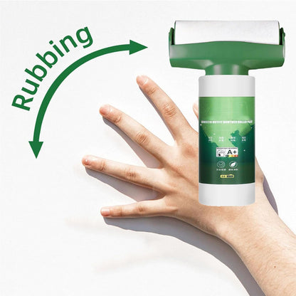 White wall paint with roller