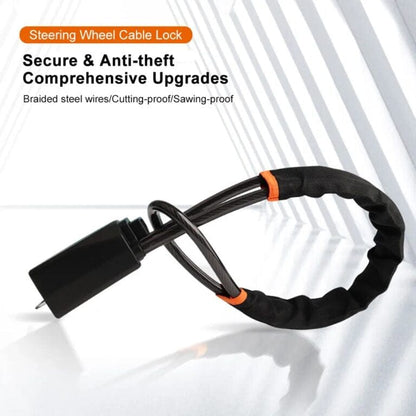 Seat belt socket fixed steering wheel lock