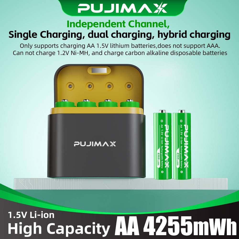 🔋AA/AAA Lithium Battery Smart Charging Case