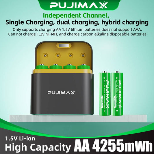 🔋AA/AAA Lithium Battery Smart Charging Case