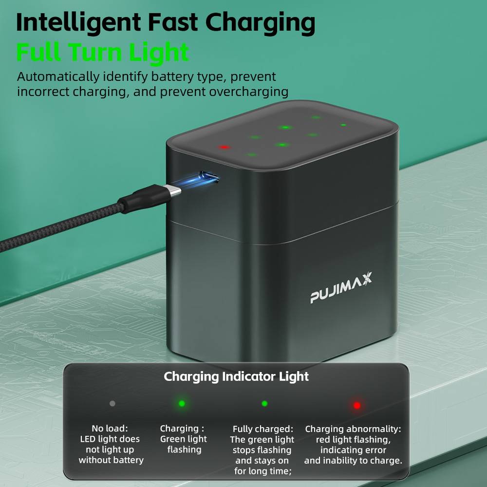 🔋AA/AAA Lithium Battery Smart Charging Case