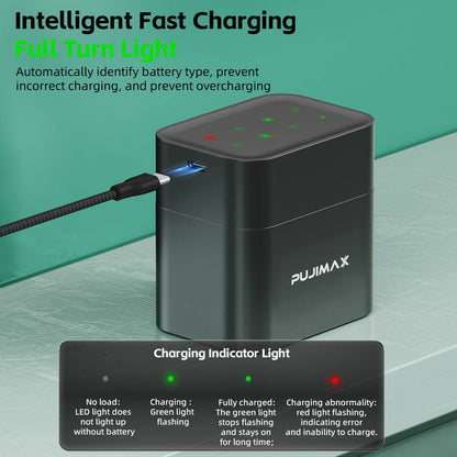 🔋AA/AAA Lithium Battery Smart Charging Case