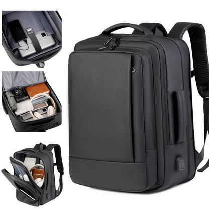 Large Capacity Business Backpack High-end Men's Travel Backpack Expandable Laptop Backpack