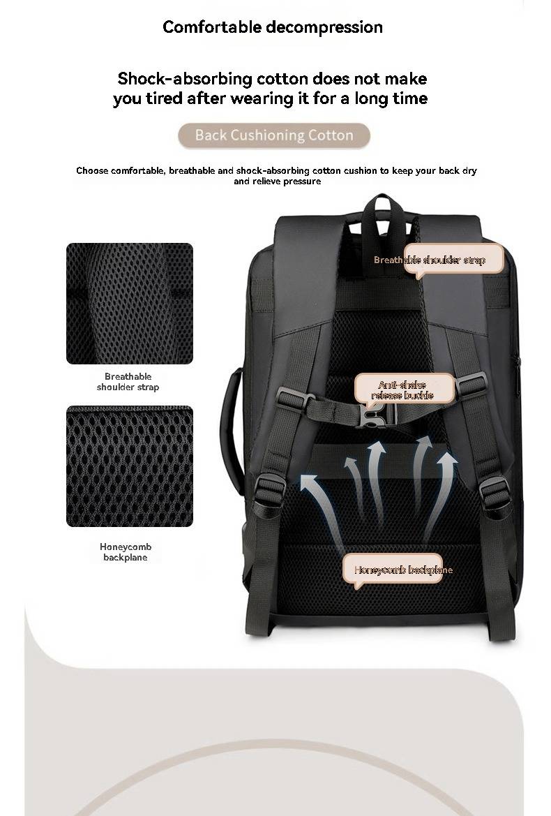 Large Capacity Business Backpack High-end Men's Travel Backpack Expandable Laptop Backpack