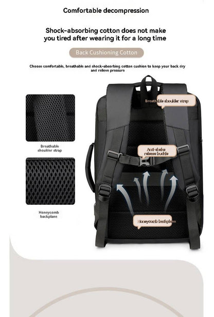 Large Capacity Business Backpack High-end Men's Travel Backpack Expandable Laptop Backpack