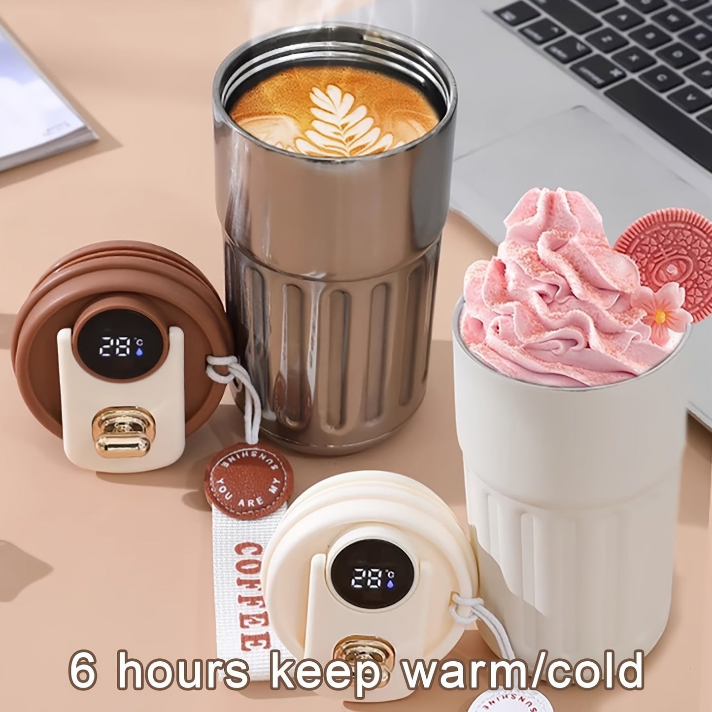 🔥Led Temperature Display Coffee Mug Stainless Steel Thermos