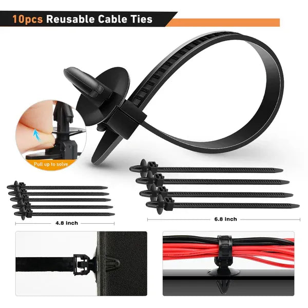 Reusable Cable Ties Included