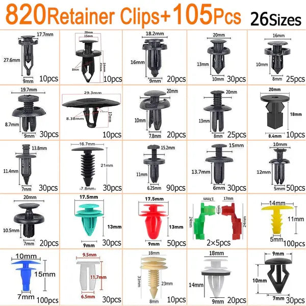 Clip Quantity & Dimension Reference
