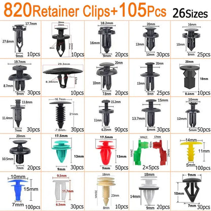 925pcs Car Retainer Clips & Fastener Remover