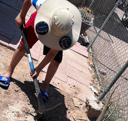 Wide Brim Solar Fan Outdoor Fishing Hat-Solar & USB Charging