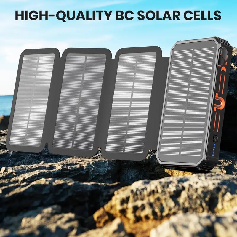 High-Capacity Solar Charger Power Bank
