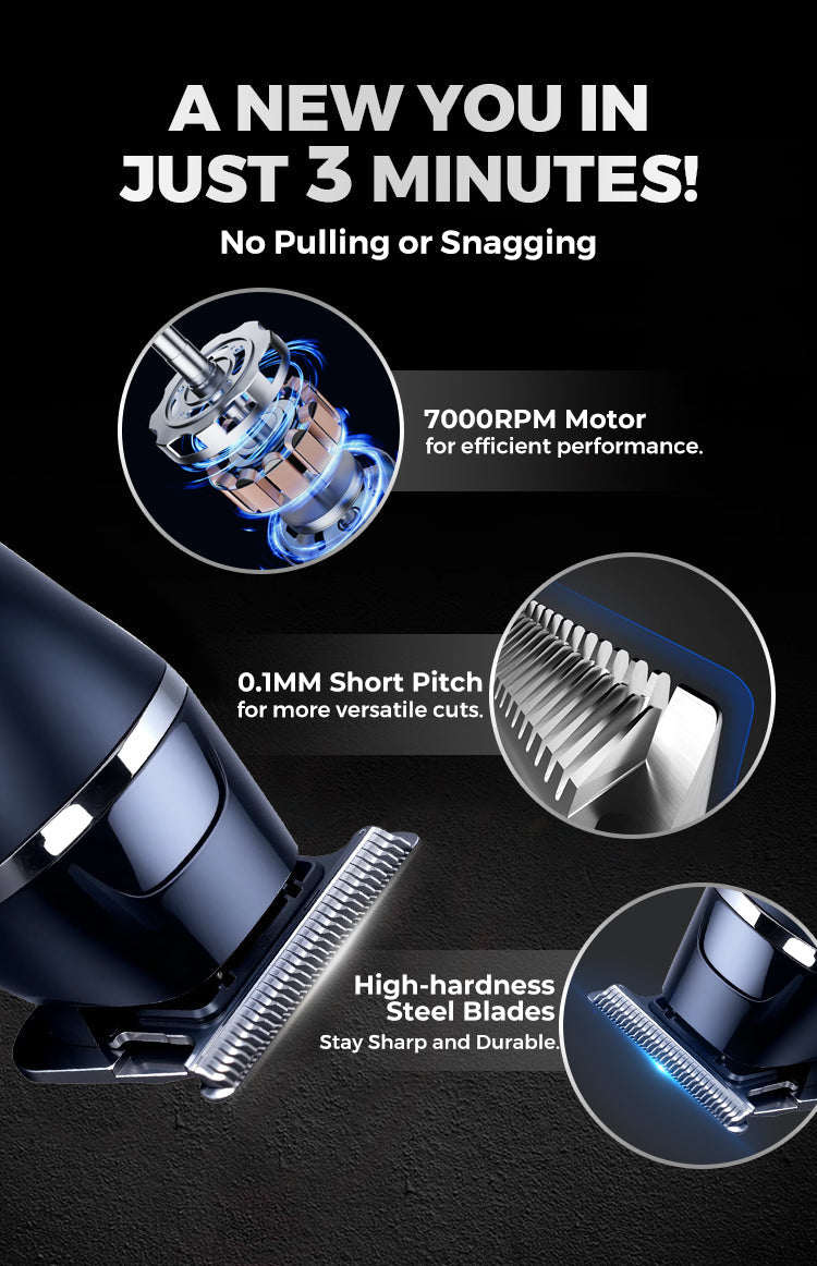 Professional Hair Cutting Machine Grooming Trimmer for Men Finishing Haircut Cordless Clipper Electric Shaver Beard