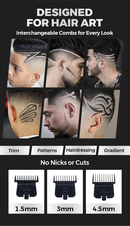 Professional Hair Cutting Machine Grooming Trimmer for Men Finishing Haircut Cordless Clipper Electric Shaver Beard