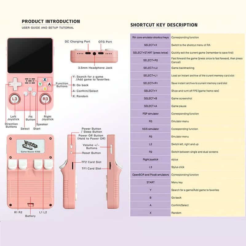 Retro Video Handheld Game Console
