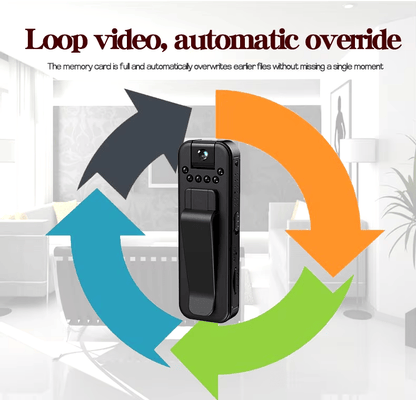 🔥HD 1080P Rechargeable Mini Body Camera With Night Vison&Rotating Lens📷️