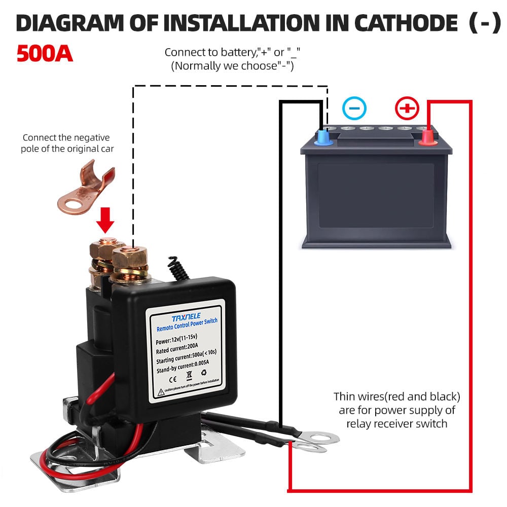 WIRELESS REMOTE CONTROL BATTERY RELAY SWITCH 🔌