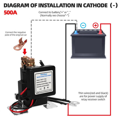 WIRELESS REMOTE CONTROL BATTERY RELAY SWITCH 🔌