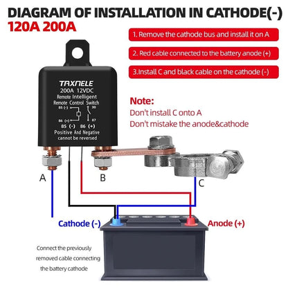 WIRELESS REMOTE CONTROL BATTERY RELAY SWITCH 🔌