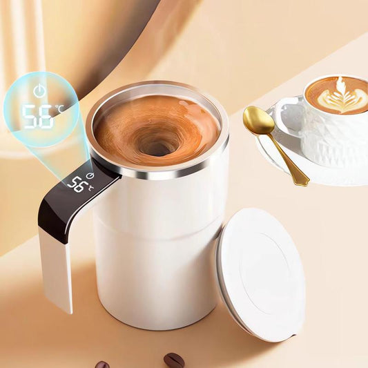 Coffee cup with automatic stirring