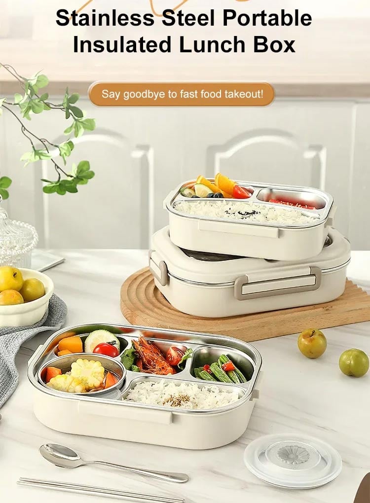 Microwaveable Stainless Steel Insulated Bento Box