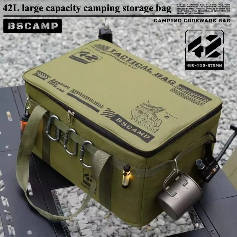 Large Capacity Outdoor Folding Storage Bag Waterproof Portable Camping & Picnic Organizer