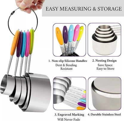 🔥Stainless Steel Magnetic Measuring Spoons 13-piece Set