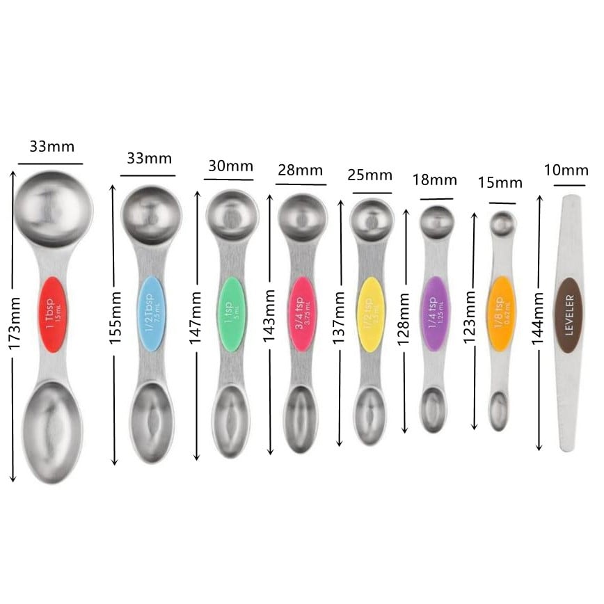🔥Stainless Steel Magnetic Measuring Spoons 13-piece Set