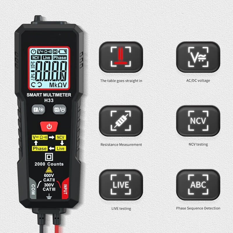 Smart Multimeter Digital TRMS 2000 Counts