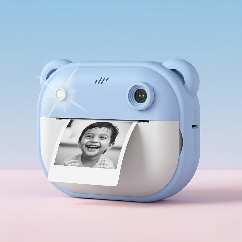 Retro Instant Print Camera – 48MP | 1080P | Ink-Free Printing