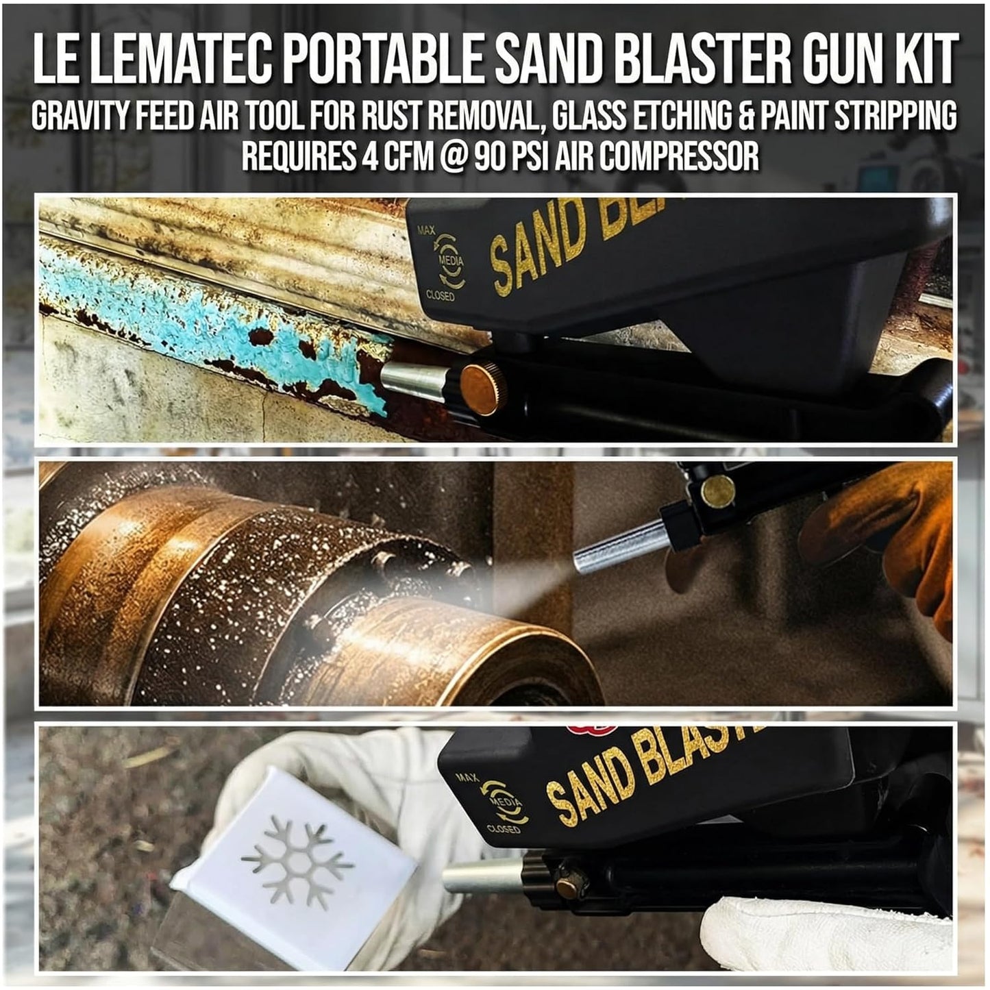 Duty Pneumatic Sandblaster Kit