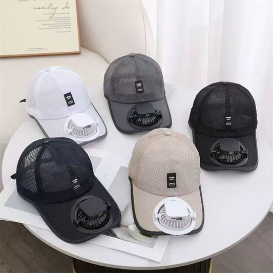 Breathable Baseball Cap with Solar Fan