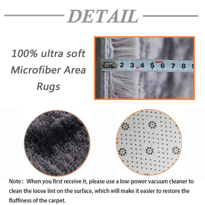 Gradient Color Plush Floor Mat