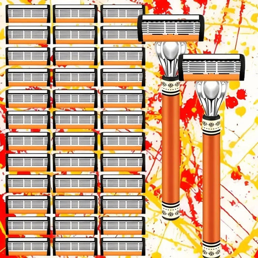 Men'S Six-Layer Stainless Steel Razor