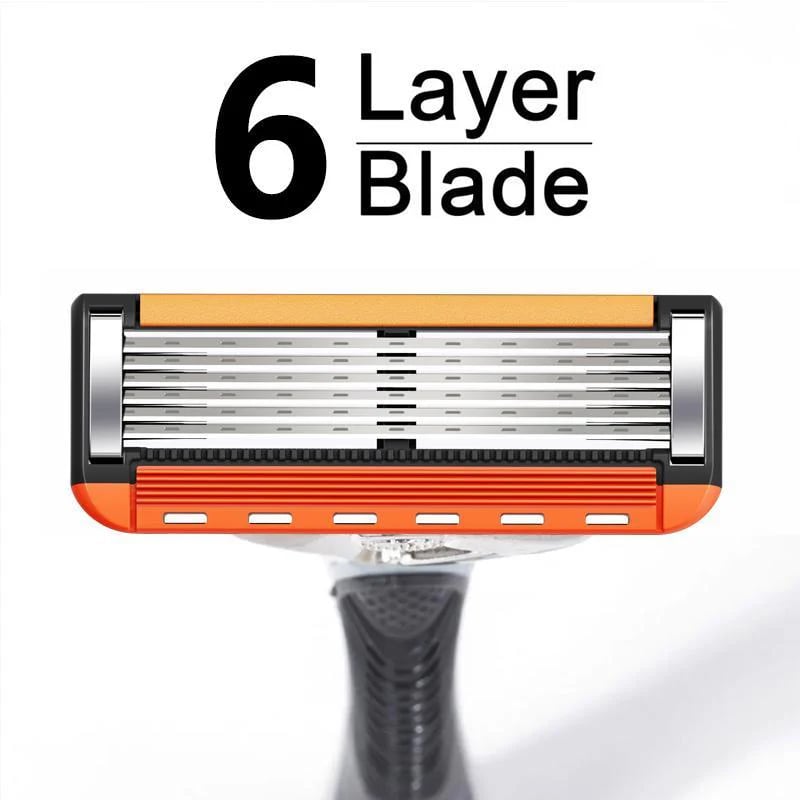 Men'S Six-Layer Stainless Steel Razor