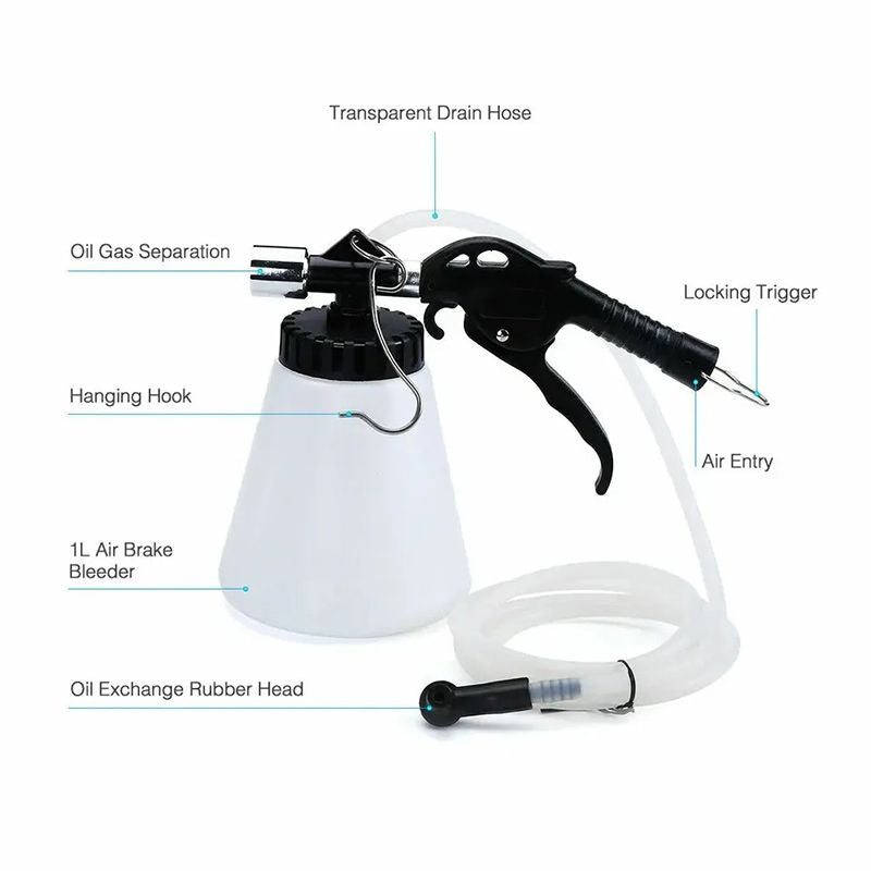 Pneumatic Brake Fluid Bleeder Tool Kit