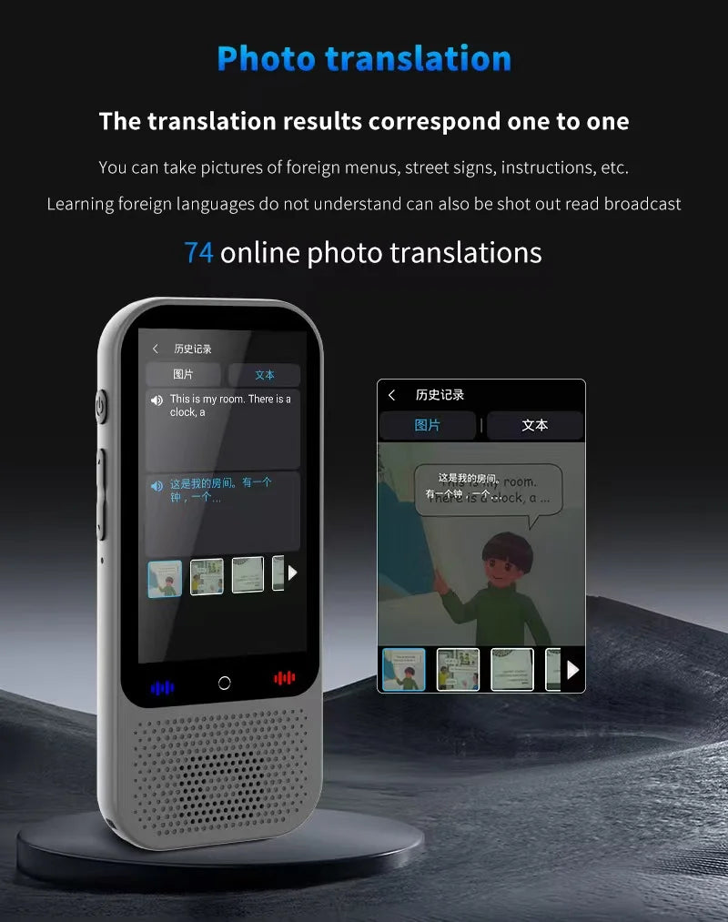 Smart language translation device, instant translation device supporting 138 languages