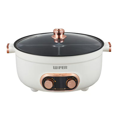 Multifunctional four-grid electric cooker