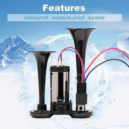 Train Air Horn 120dB – Fits Trucks, Cars & Boats | 12V/24V, Waterproof & Tool-Free Install