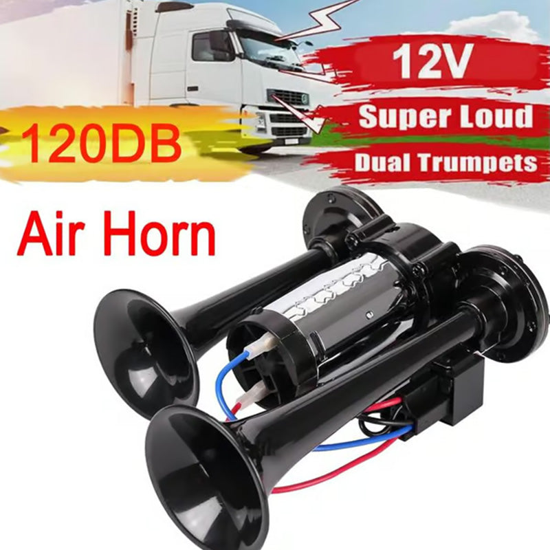 Train Air Horn 120dB – Fits Trucks, Cars & Boats | 12V/24V, Waterproof & Tool-Free Install