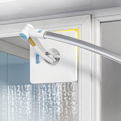Bent Window Wiper for High-Rise Building