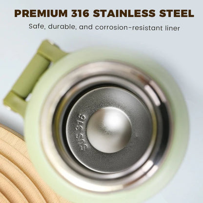 Stainless Steel Vacuum-Insulated Bottle with Lidded Cup
