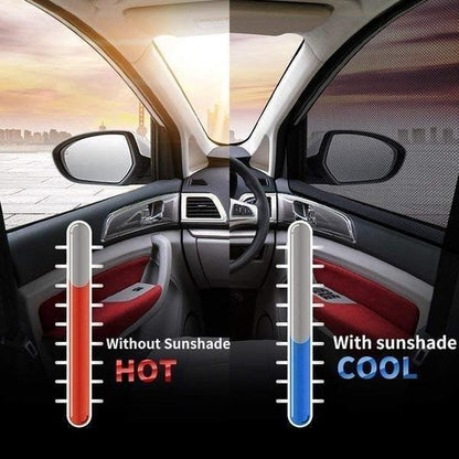 Reusable Electrostatic Car Window Sunshade with Sunscreen Net