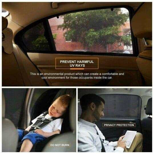 Reusable Electrostatic Car Window Sunshade with Sunscreen Net