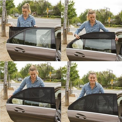 Reusable Electrostatic Car Window Sunshade with Sunscreen Net