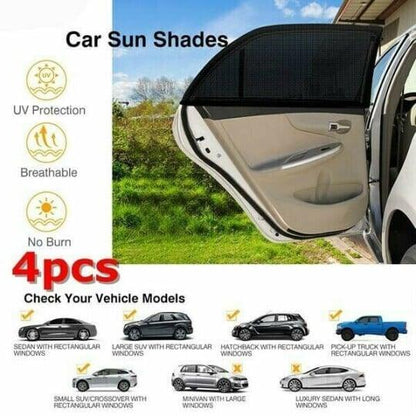 Reusable Electrostatic Car Window Sunshade with Sunscreen Net