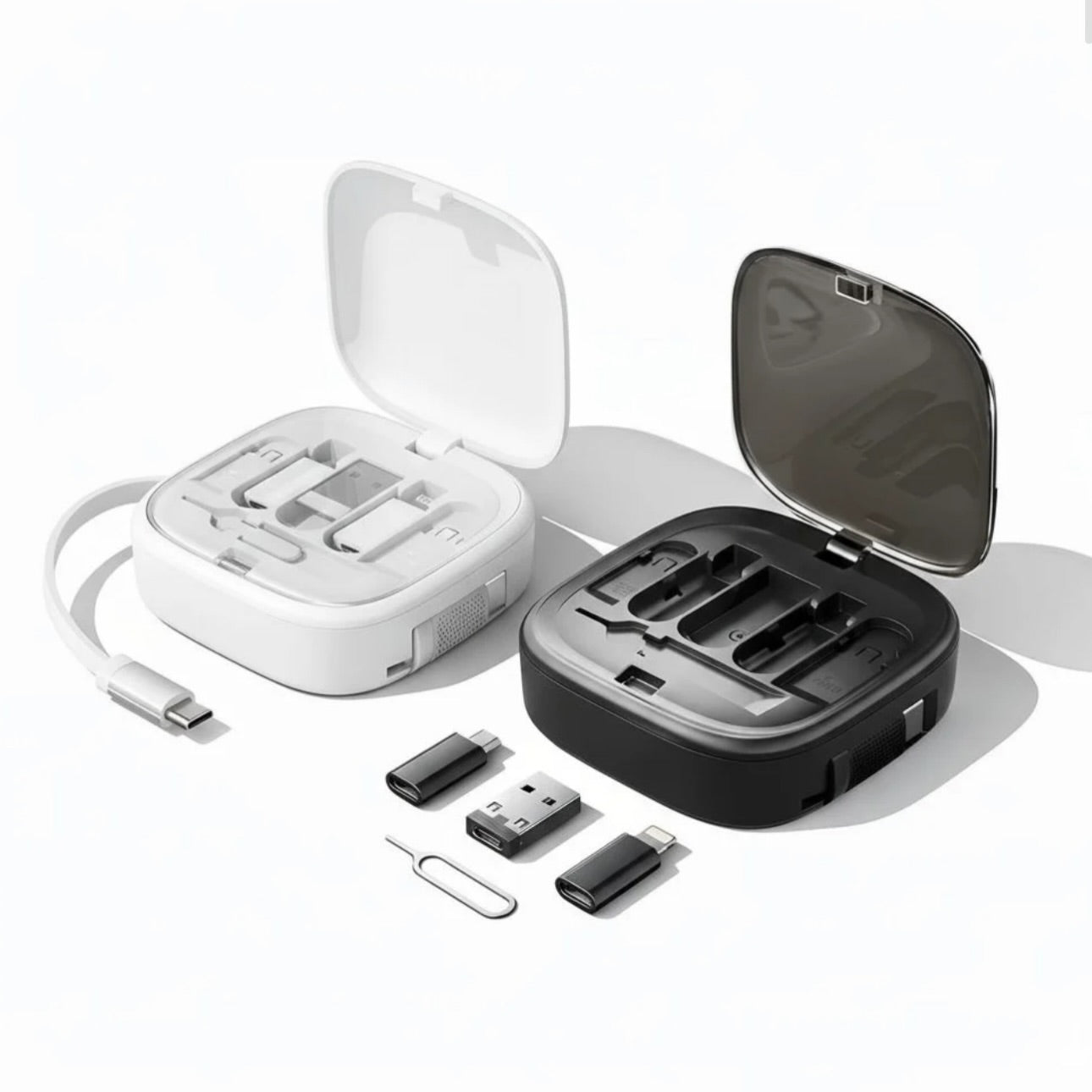 All-in-One Retractable Charging Cable Kit – Fast Charging (Up to 60W), Compact Travel Organizer for All Devices